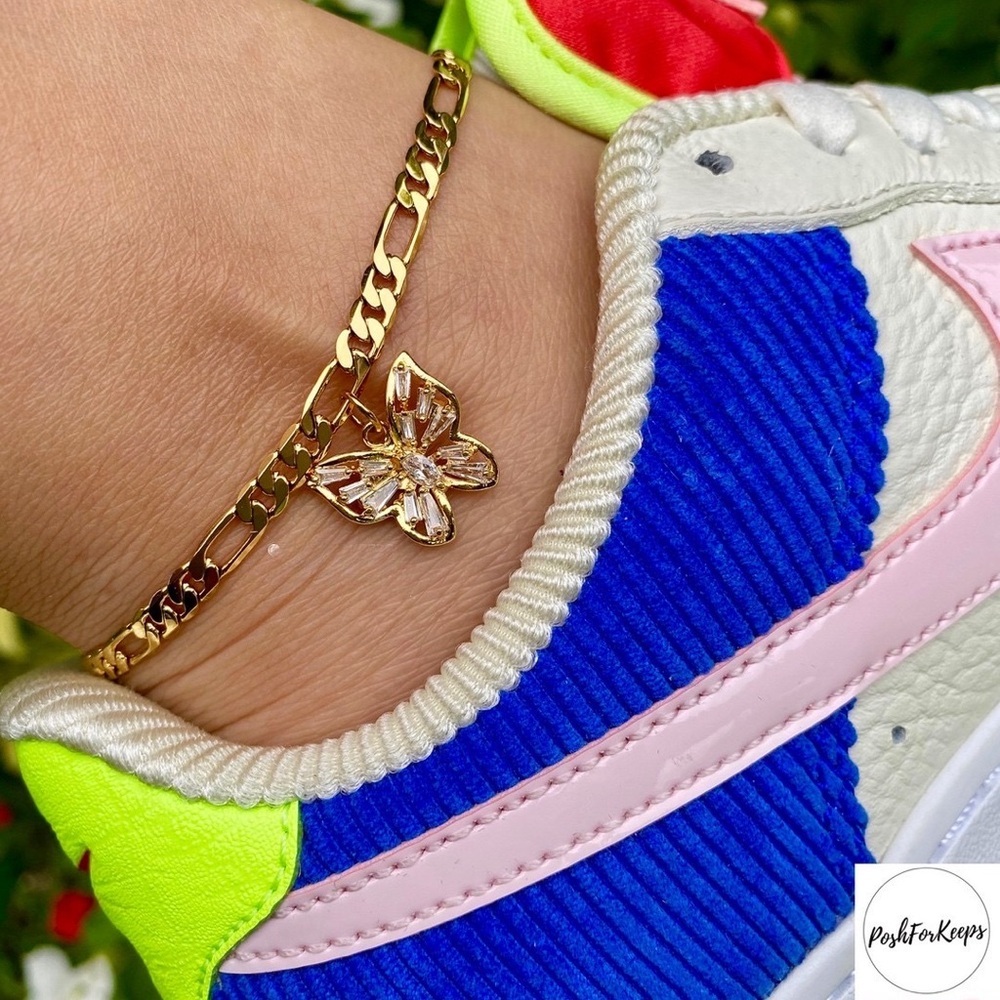 Gold Butterfly Charm Bracelet